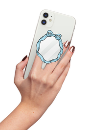 Baby Blue Ribbon - Mirror GRIPUP™ Phone Grip | LOUCASE