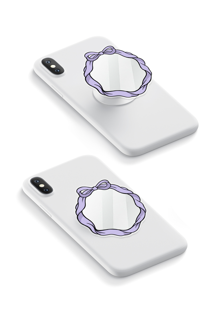 Lilac Ribbon - Mirror GRIPUP™ Phone Grip | LOUCASE