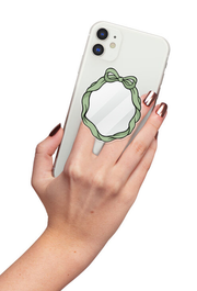 Sage Ribbon - Mirror GRIPUP™ Phone Grip | LOUCASE