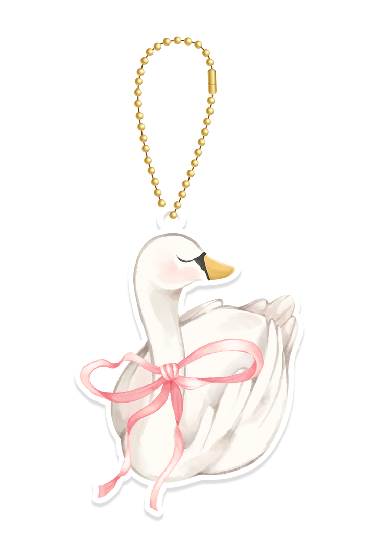 White Swan - CHARMUP™ Special Edition Swanlake Collection Accessories Keychain | LOUCASE