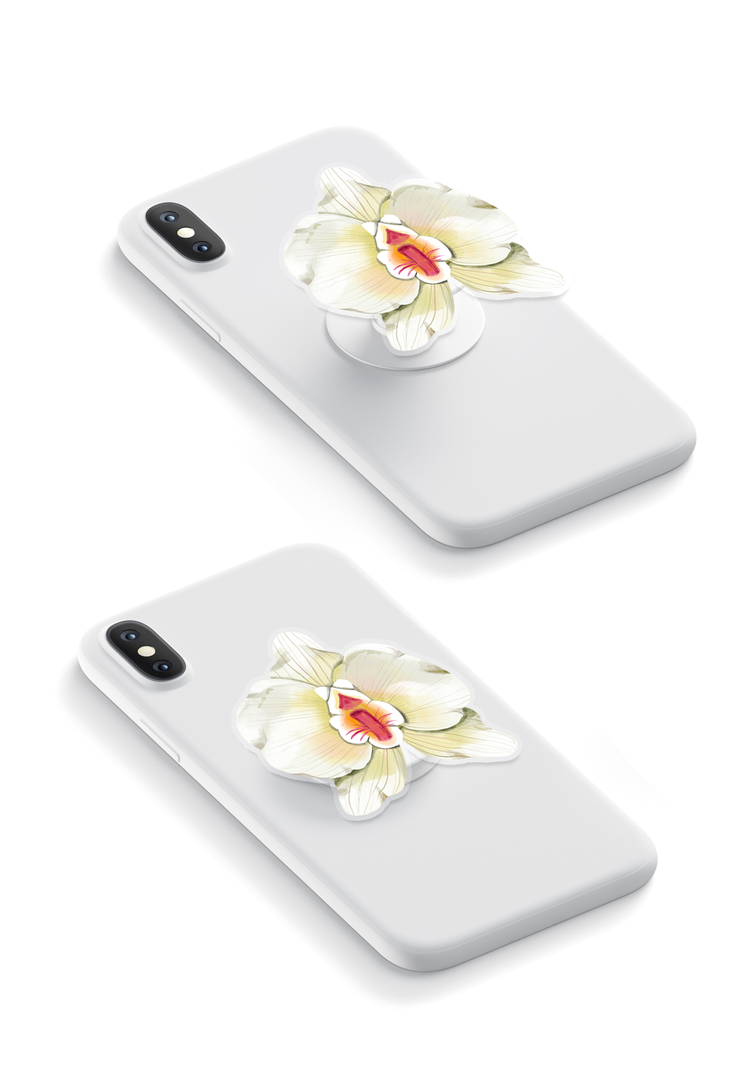 White Orchid - GRIPUP™ Special Edition Orkedia Collection Phone Grip | LOUCASE