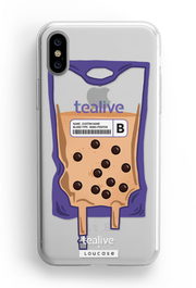 Boba Positive & Tealive Strawless Cup - KLEARLUX™ Limited Edition Tealive x Casesbywf Phone Case | LOUCASE