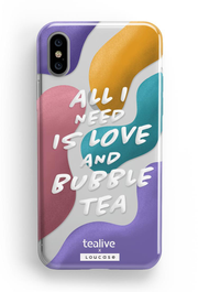 Love and Bubble Tea & Tealive Strawless Cup - KLEARLUX™ Limited Edition Tealive x Casesbywf Phone Case | LOUCASE