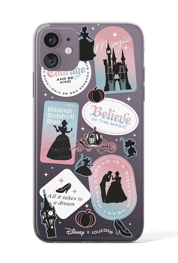 Magical Words - KLEARLUX™ Disney x Loucase Cinderella Collection Phone Case | LOUCASE