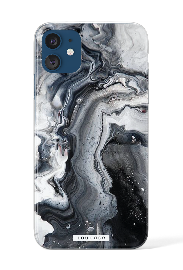 Marble Black KLEARLUX™ Phone Case | LOUCASE