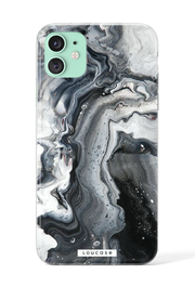 Marble Black KLEARLUX™ Phone Case | LOUCASE