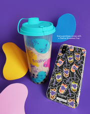 Cheers for Boba & Tealive Strawless Cup - KLEARLUX™ Limited Edition Tealive x Casesbywf Phone Case | LOUCASE