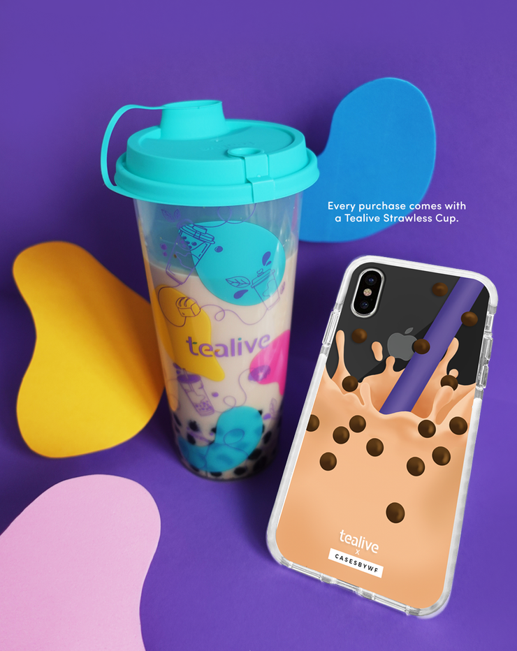 Boba Splash & Tealive Strawless Cup - PROTECH™ Limited Edition Tealive x Casesbywf Phone Case | LOUCASE