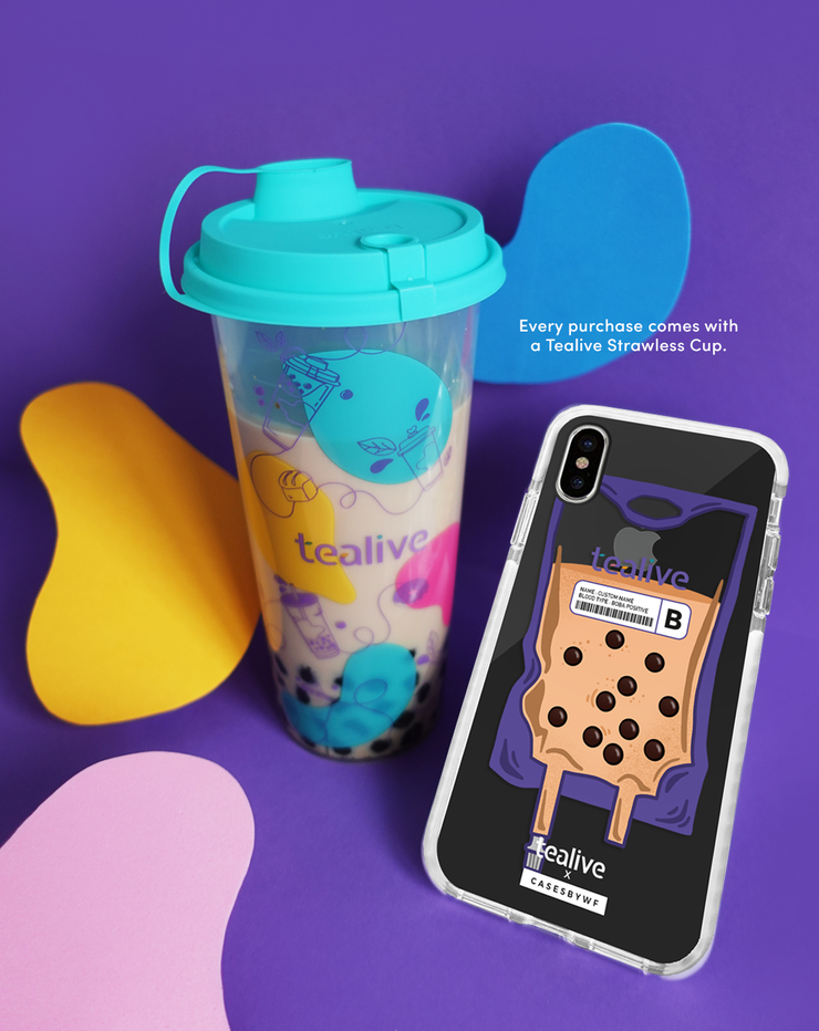Boba Positive & Tealive Strawless Cup - PROTECH™ Limited Edition Tealive x Casesbywf Phone Case | LOUCASE